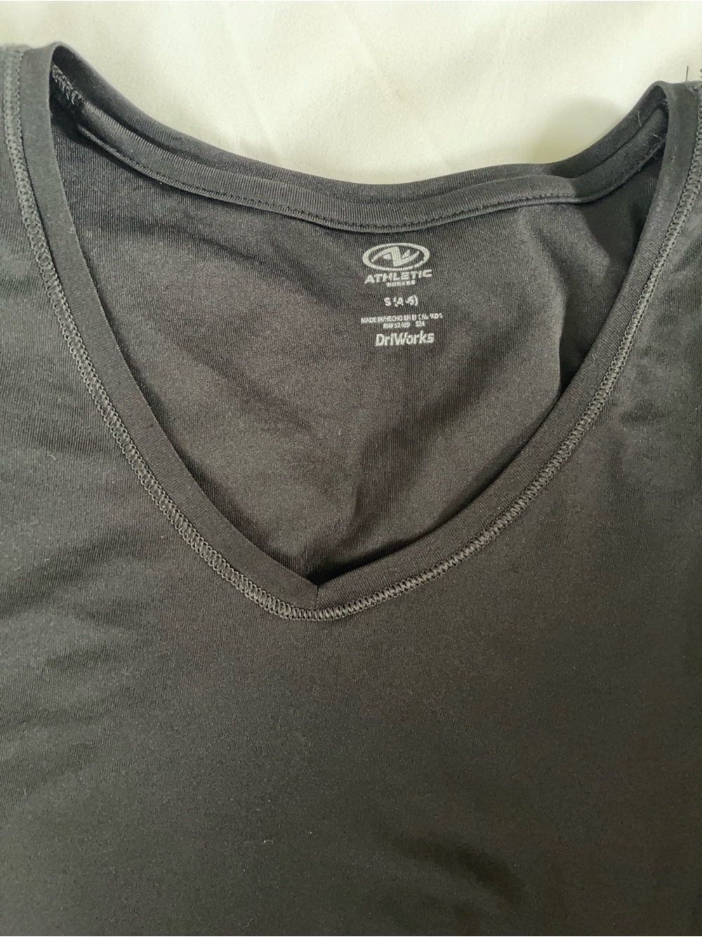 Athletic Works Black V-Neck Active Tee